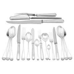 Retro Sterling Silver Canteen of Cutlery for Twelve Persons