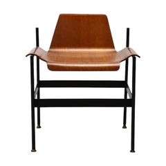 Teak Wood Chair by Eugenia Alberti Reggio & Rinaldo Scaioli, Mid-Century Modern