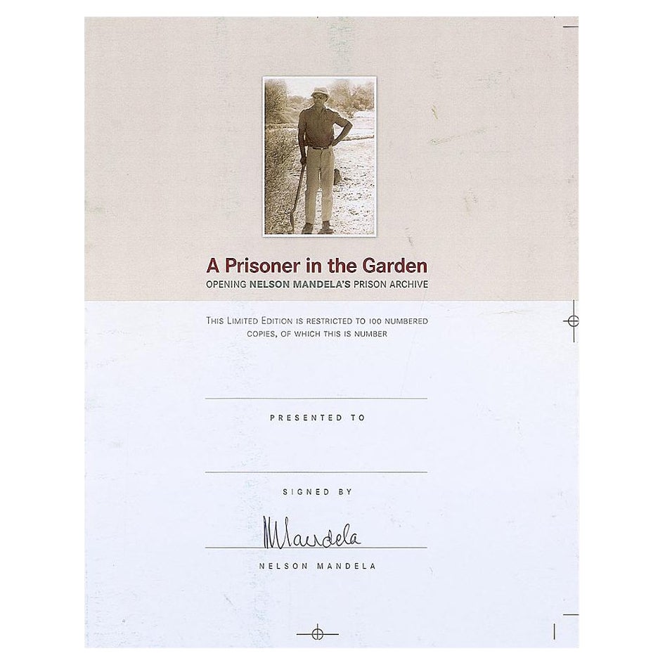 Nelson Mandela Signed Book Page For Sale