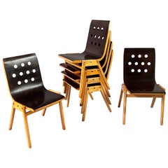 Six Stacking Chairs Roland Rainer Vienna 1955