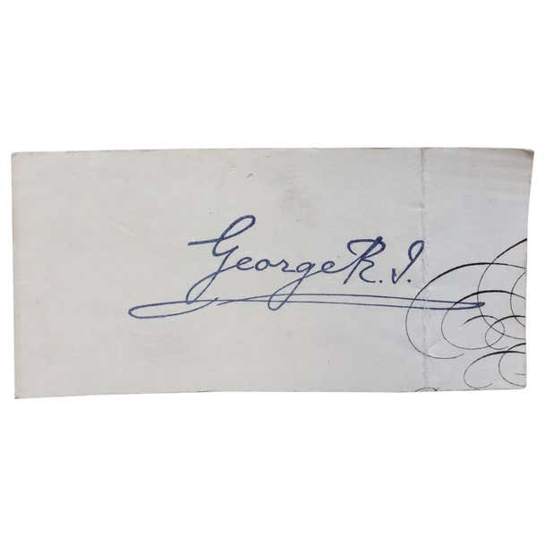 King George V Signature For Sale at 1stDibs