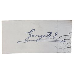 Signature du roi George V