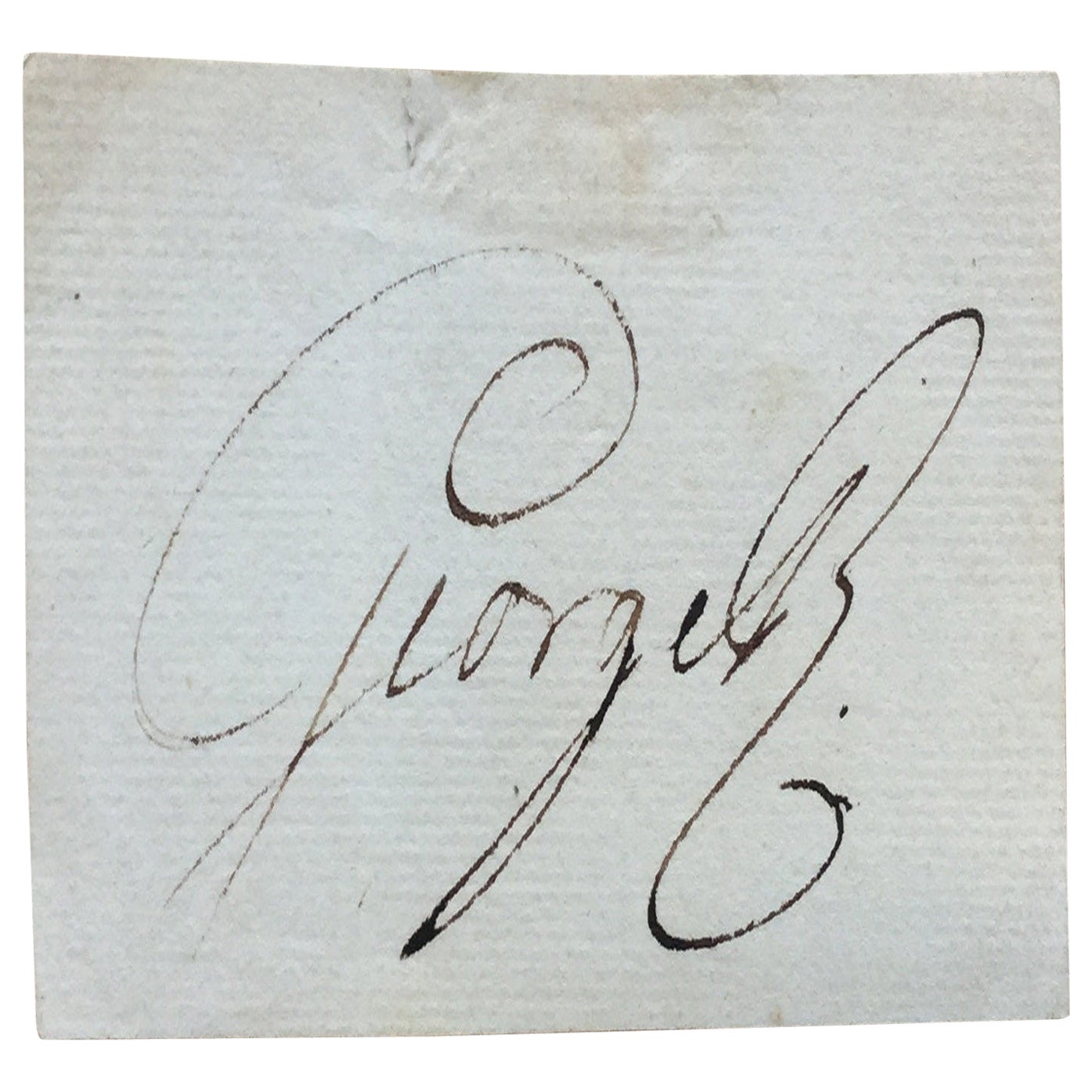 King George III Signature For Sale