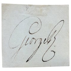 Antique King George III Signature