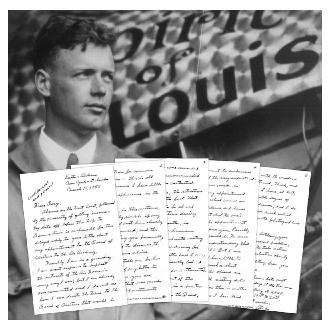 Lettre signée à la main par Charles Lindbergh