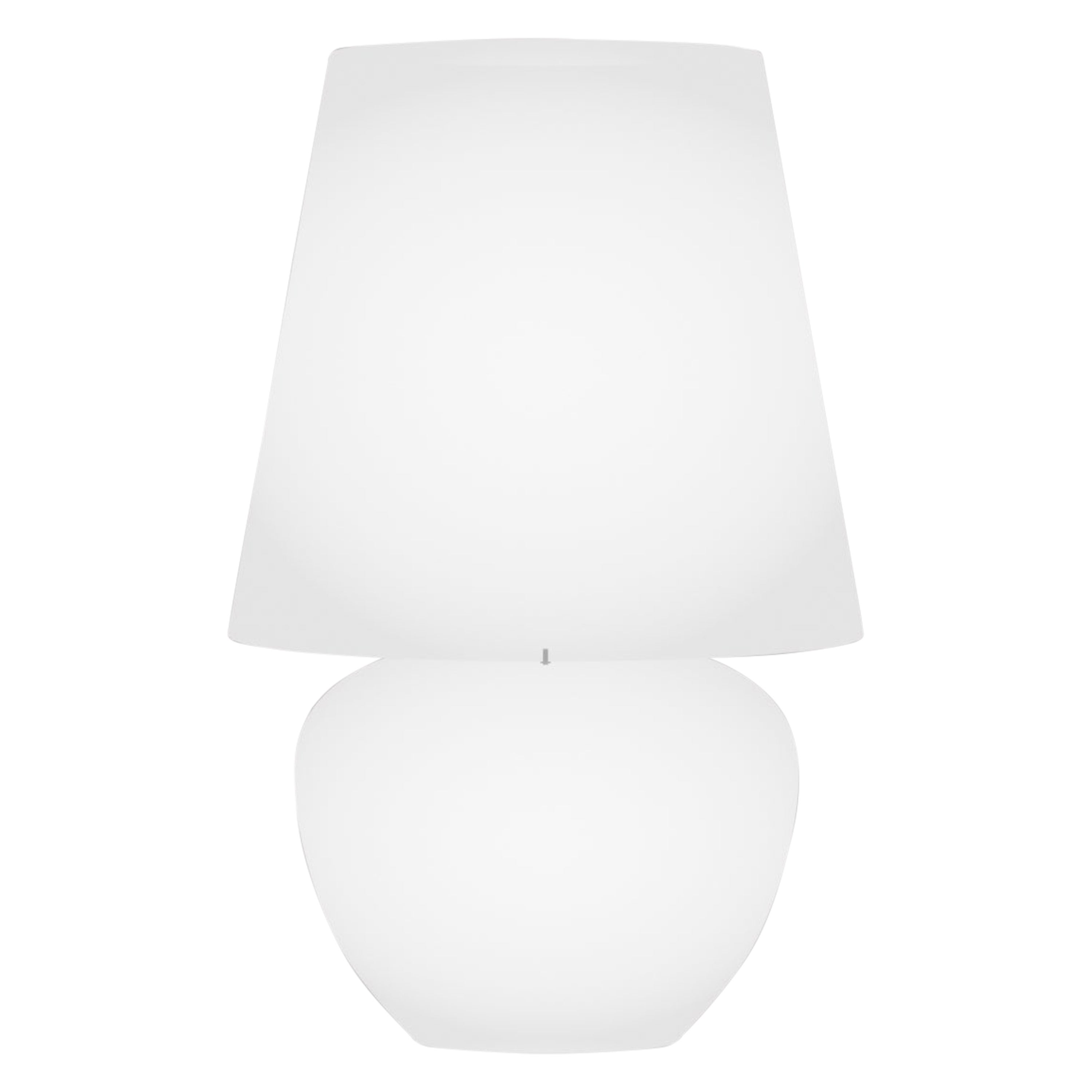 Vistosi Naxos Table Lamp MN in White Satin Glass Finish