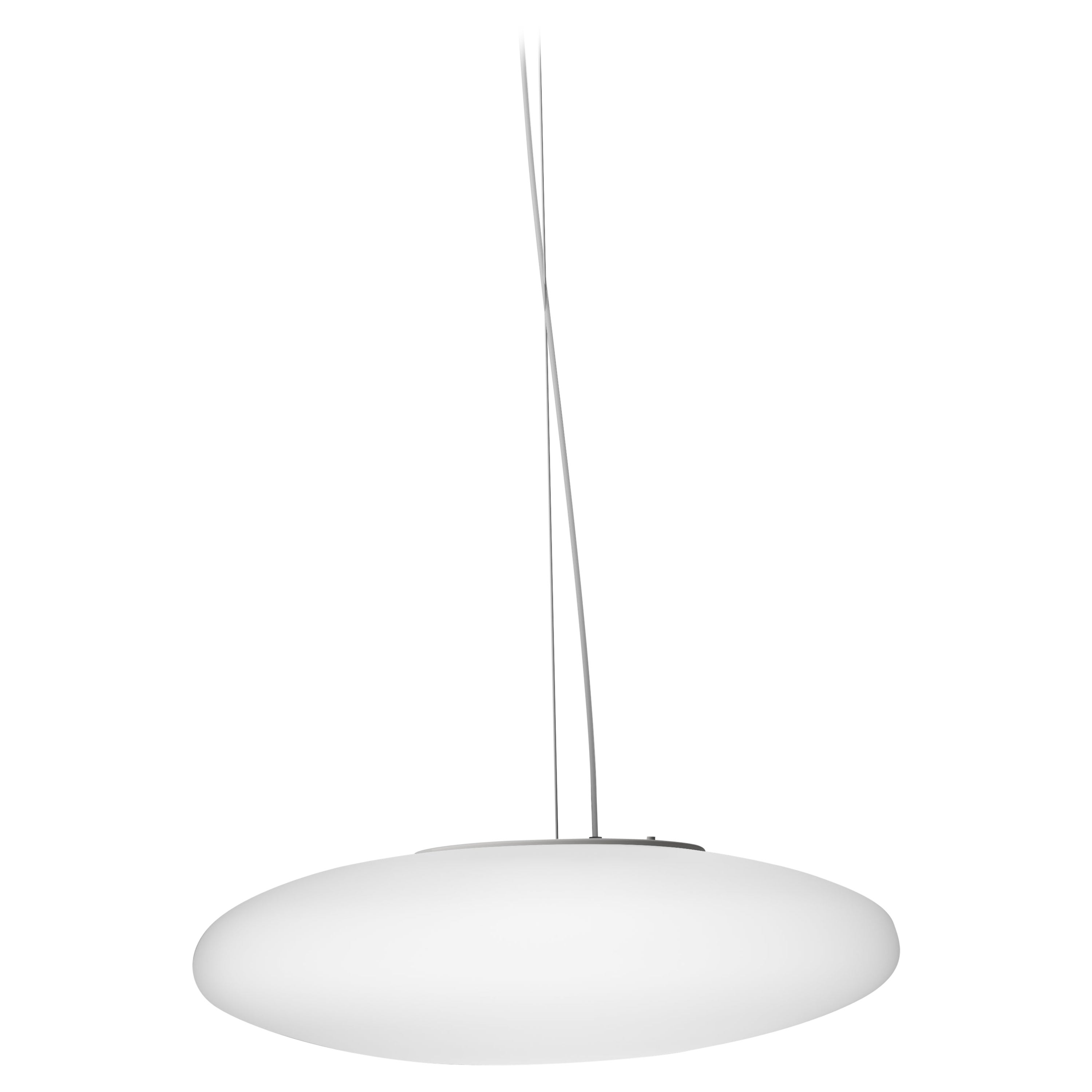Vistosi Neochic Pendant Light G in White Satin Glass by Chiaramonte & Marin For Sale