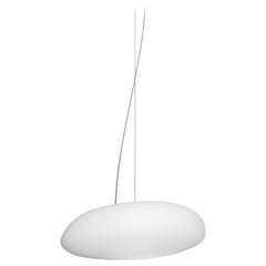 Vistosi Neochic Pendant Light M in White Satin Glass by Chiaramonte & Marin