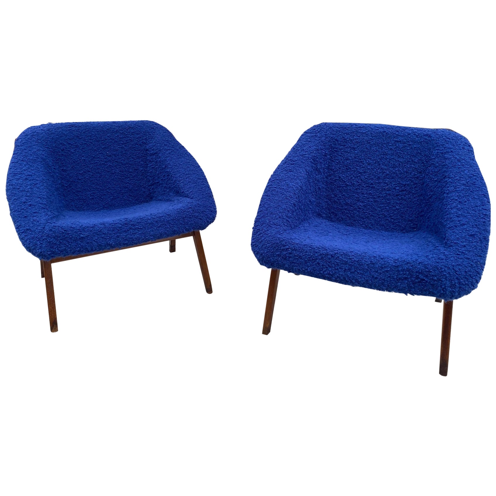 Pair of armchairs "Corb" by ARP studio for Steiner, France, 1950s For Sale