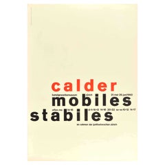 Original Retro Art Exhibition Poster Alexander Calder Kinetic Mobile Sculpture