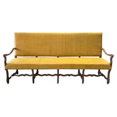 Antique Walnut Os De Mouton Bench Sofa