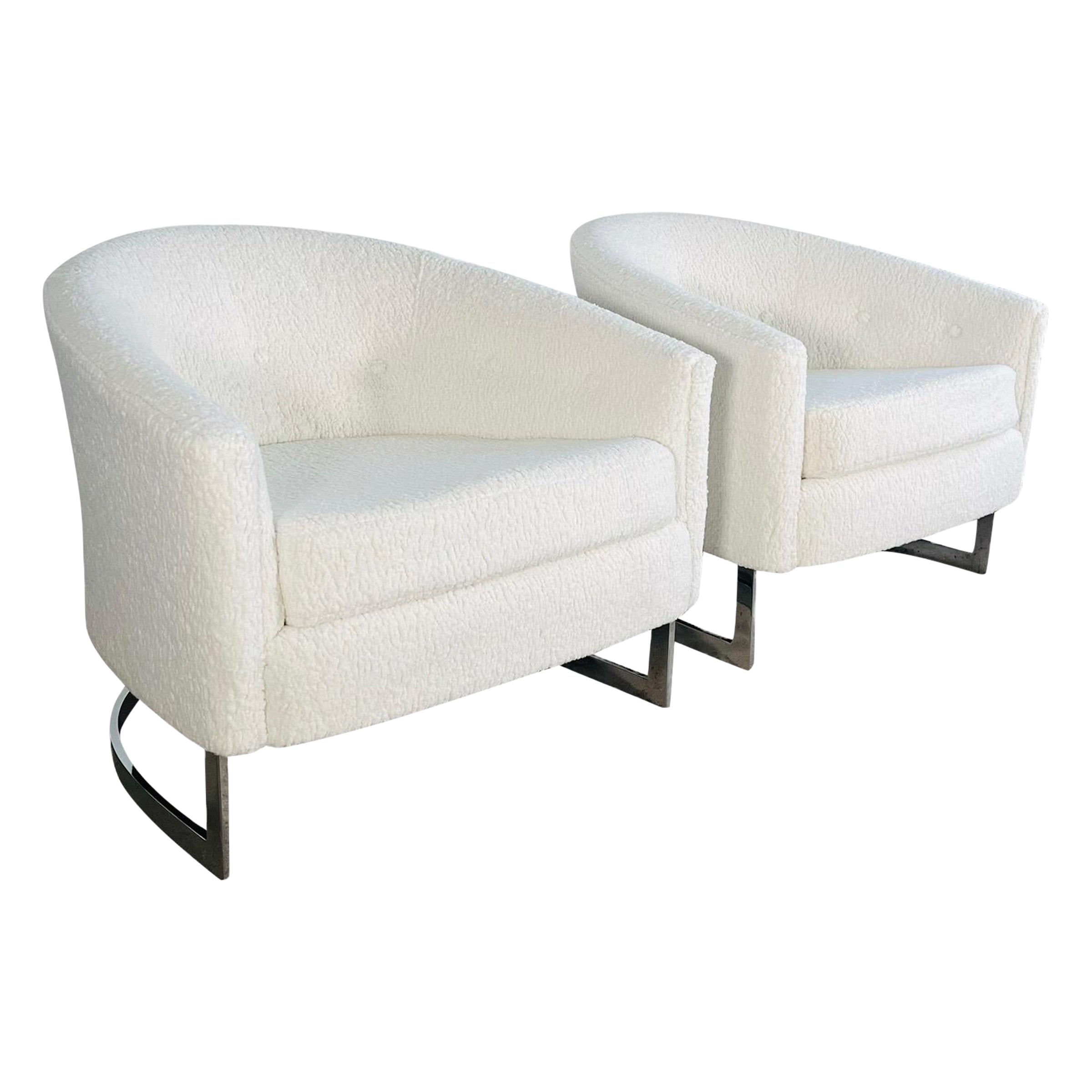 1968 Finn Andersen for Selig Boucle Chairs - Pair   For Sale
