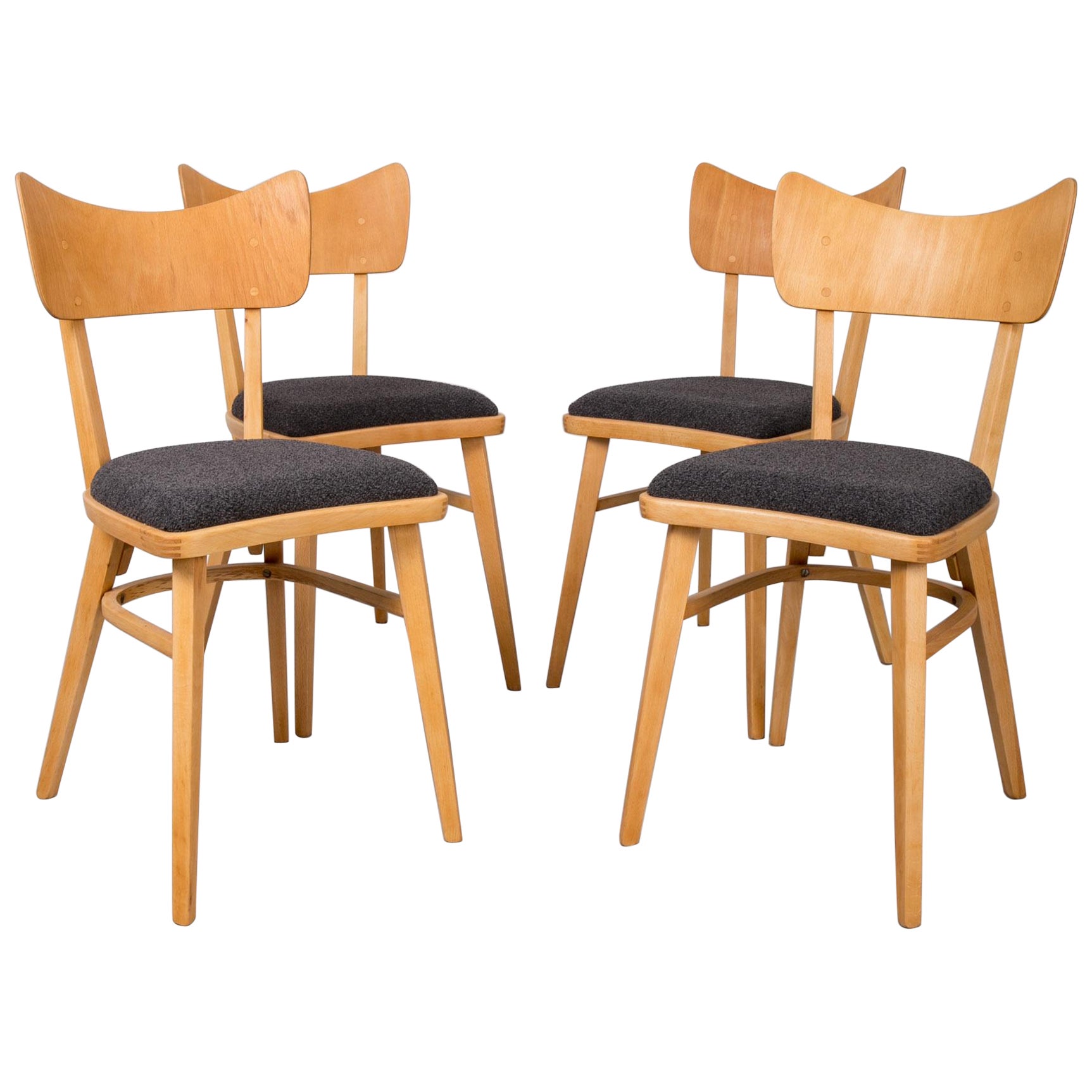 Midcentury Kent Coffey Perspecta “Cats Eye” Dining Chairs, Set of 4 at