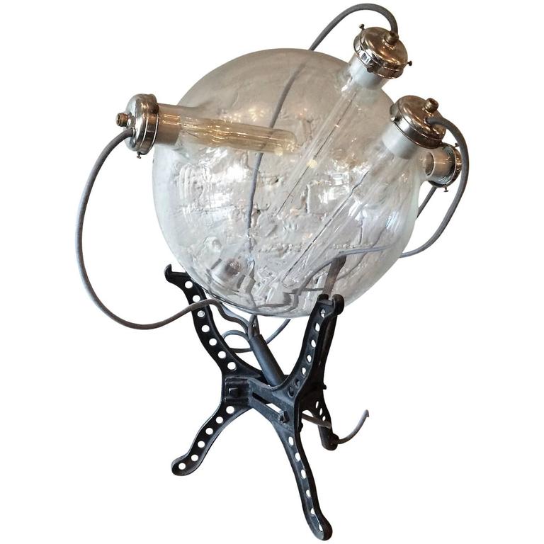 Large Curious Custom Industrial Laboratory Table Lamp at 1stDibs