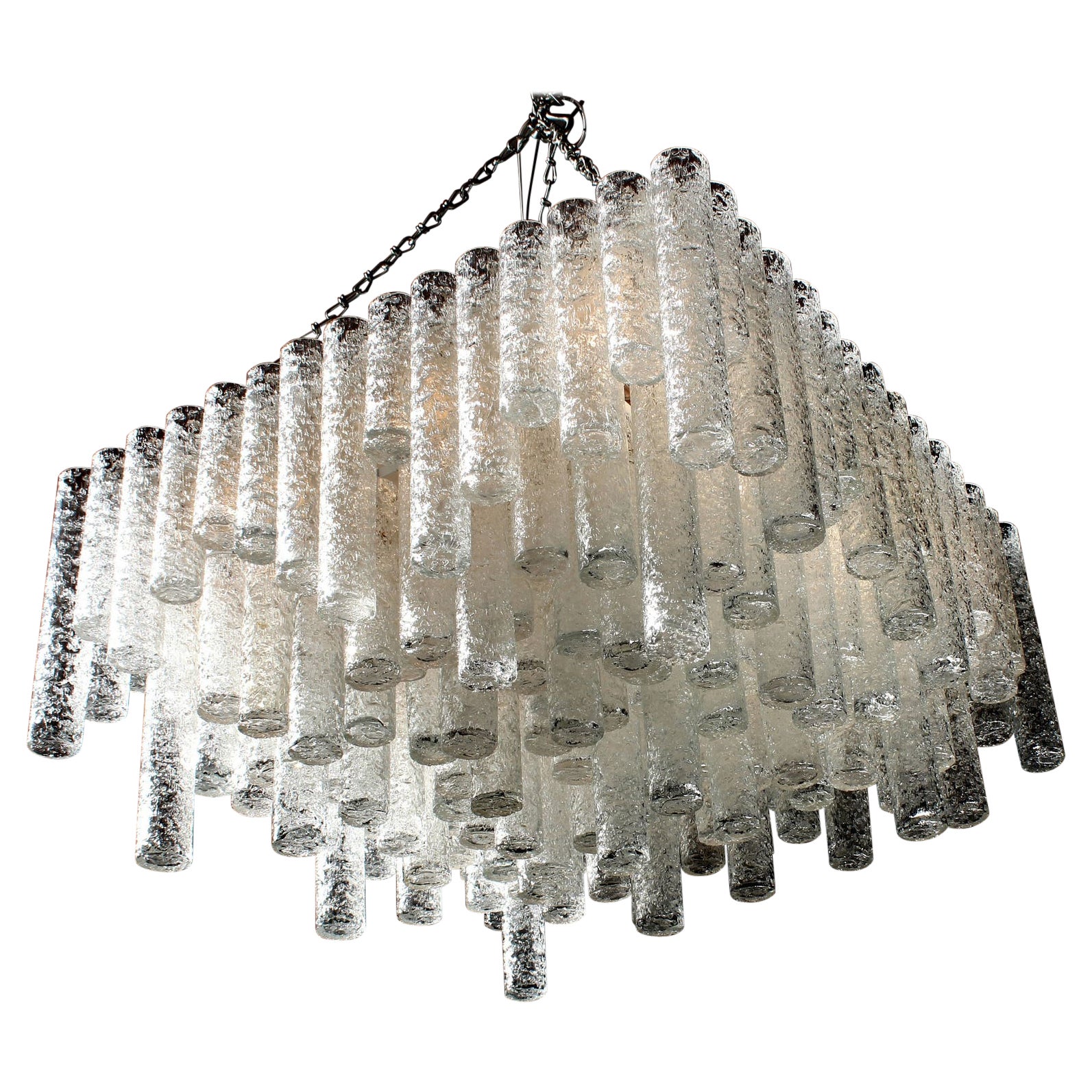 Extremely Rare Doria Ballroom Plafoniere or Chandelier, Germany 1970s For Sale