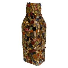 Folk Art Mosaic Bottle