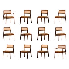 Set of 12 Fully Restored Jens Risom Mid-Century Modern Playboy Dining Chairs