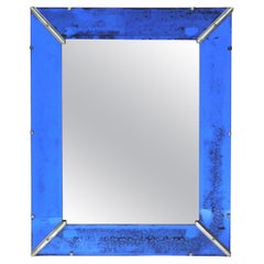 Art Deco Cobalt Blue Mirror