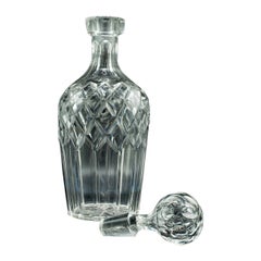 Vintage Whiskey Decanter, English, Cut Glass, Decorative, Scotch Vessel, C.1960