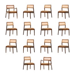 Set of 14 Fully Restored Jens Risom Mid-Century Modern Playboy Dining Chairs
