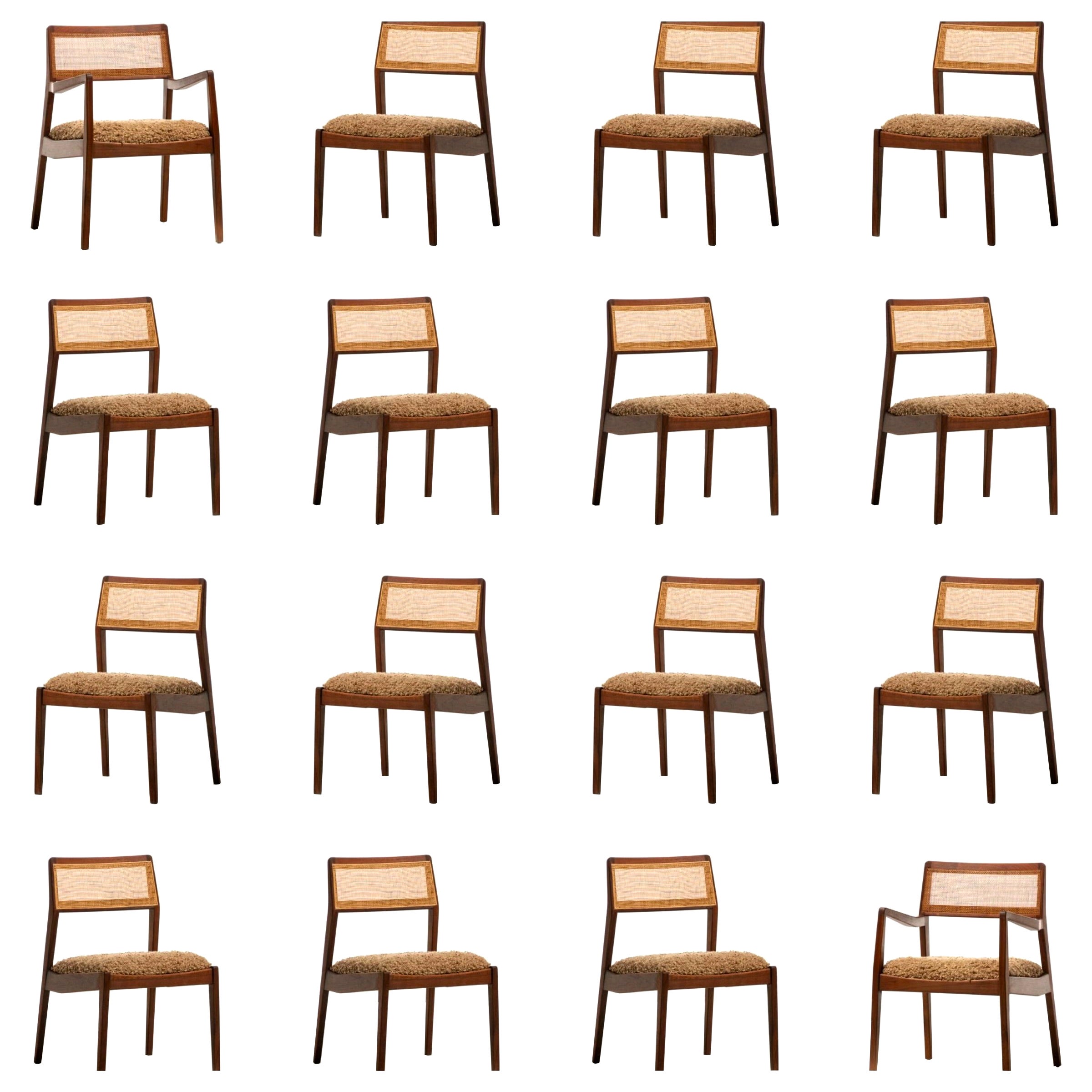 Set of 16 Fully Restored Jens Risom Mid-Century Modern Playboy Dining Chairs