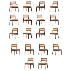 Set of 18 Fully Restored Jens Risom Mid-Century Modern Playboy Dining Chairs