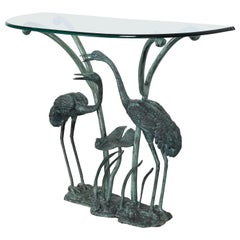 Verdigris Console by Labarge, 1980s