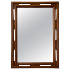Vintage Wood Framed Wall Mirror