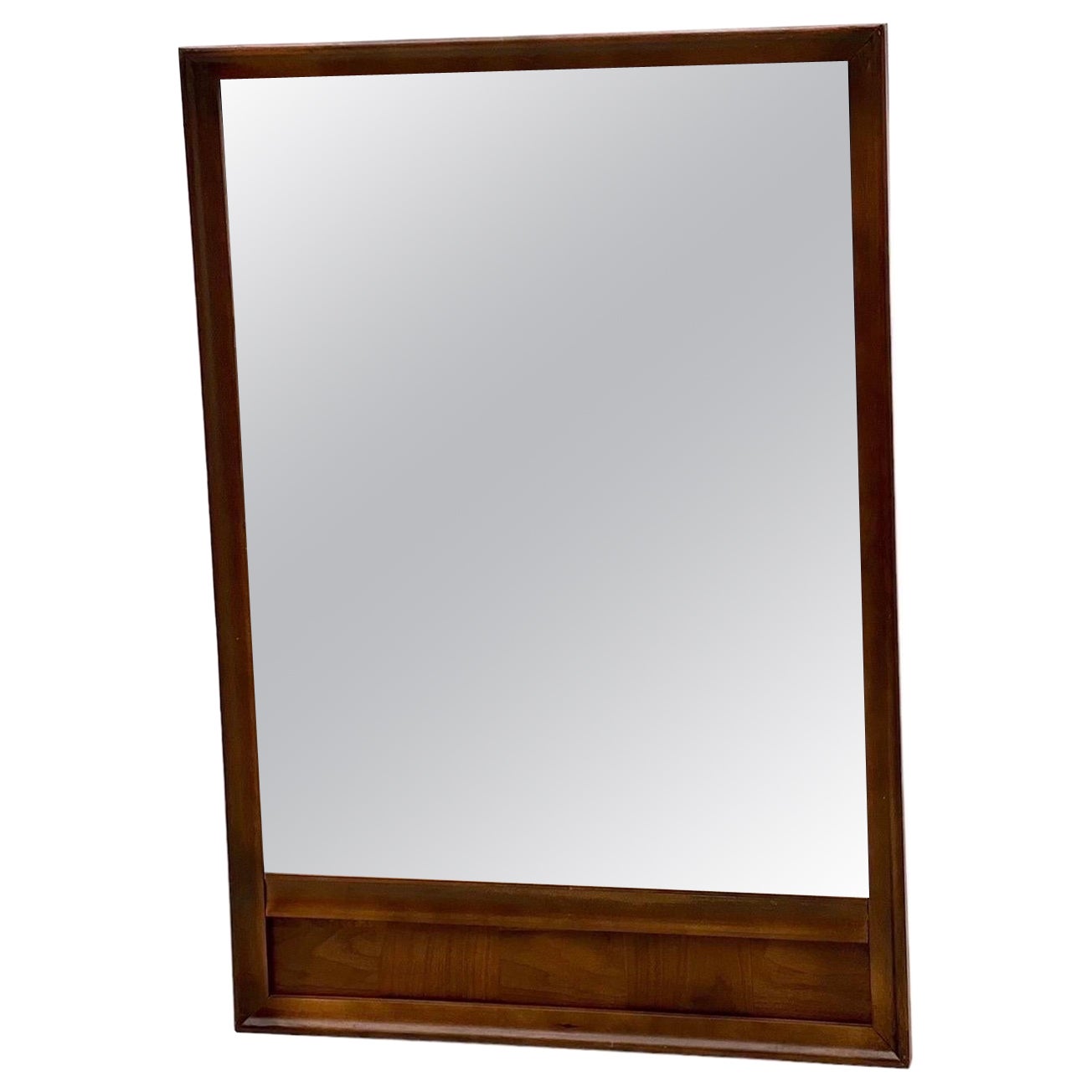 Vintage Mid-Century Modern Wood Wall Mirror For Sale