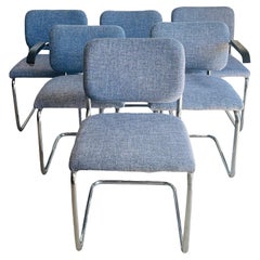 Mid-Century Italian Modern Marcel Breuer Cesca Dining Chairs 