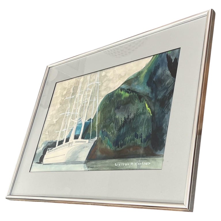 Vintage Signed Framed Art by Walter R. .Kintner For Sale at 1stDibs