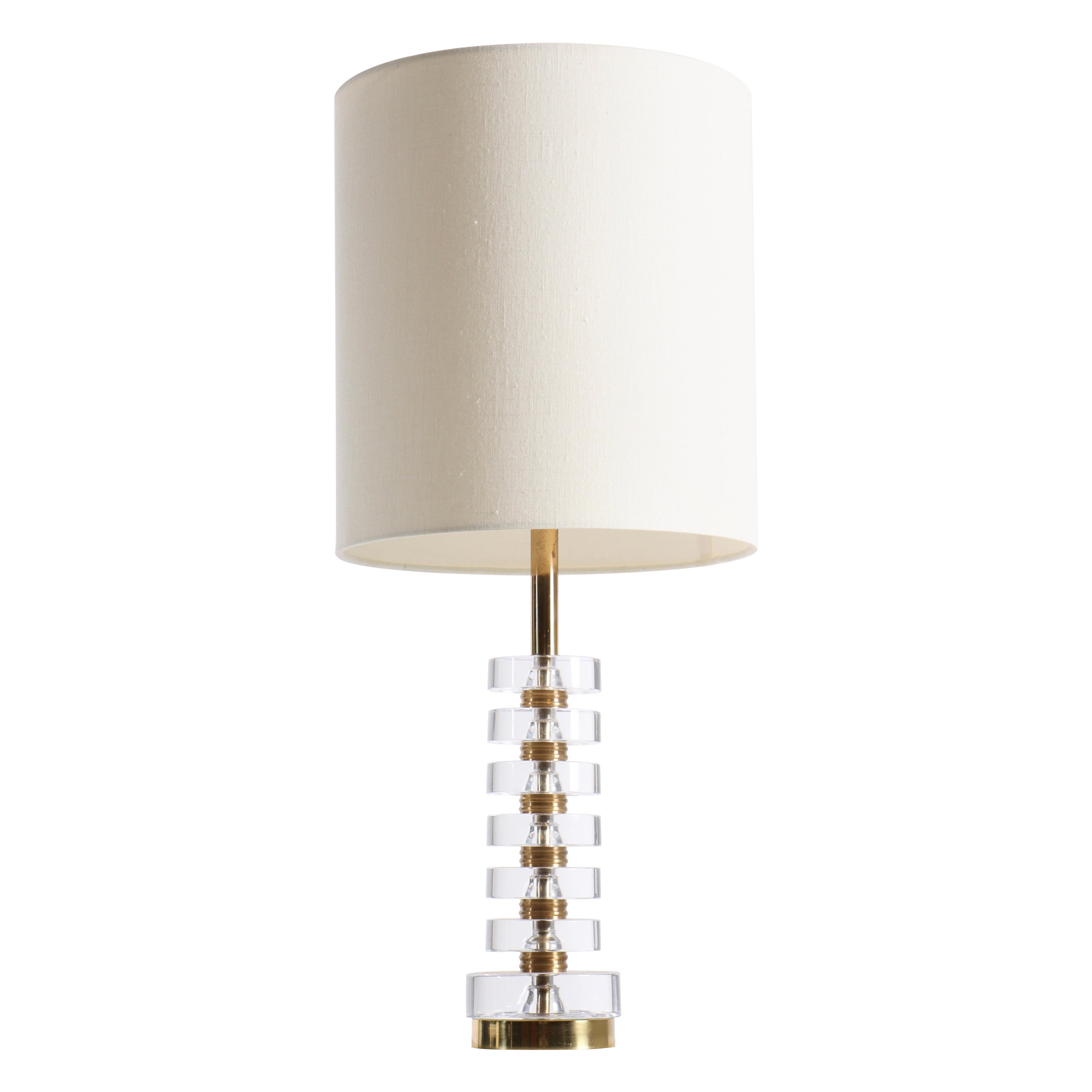 Midcentury Table Lamp Designed by Carl Fagerlund for Orrefors Glass, 1950s For Sale