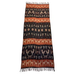 Vintage Ikat Textile from Sumba Island Stunning Tribal Motifs, Indonesia