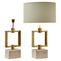 Pair of Vintage Brass Table Lamps at Cost Price