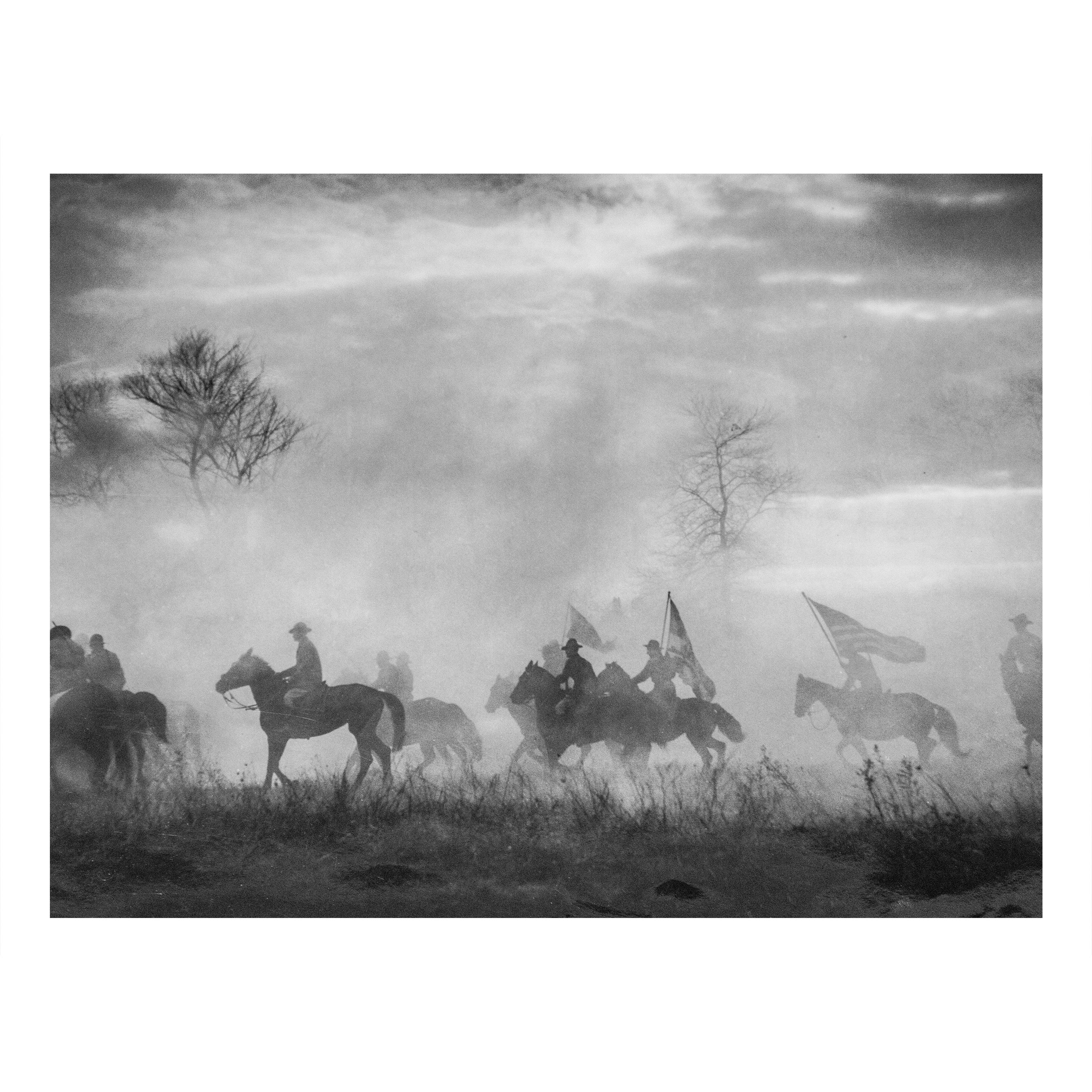 Signed A. Aubrey Bodine, 'Early Morning Charge'. Gelatin Silver Print