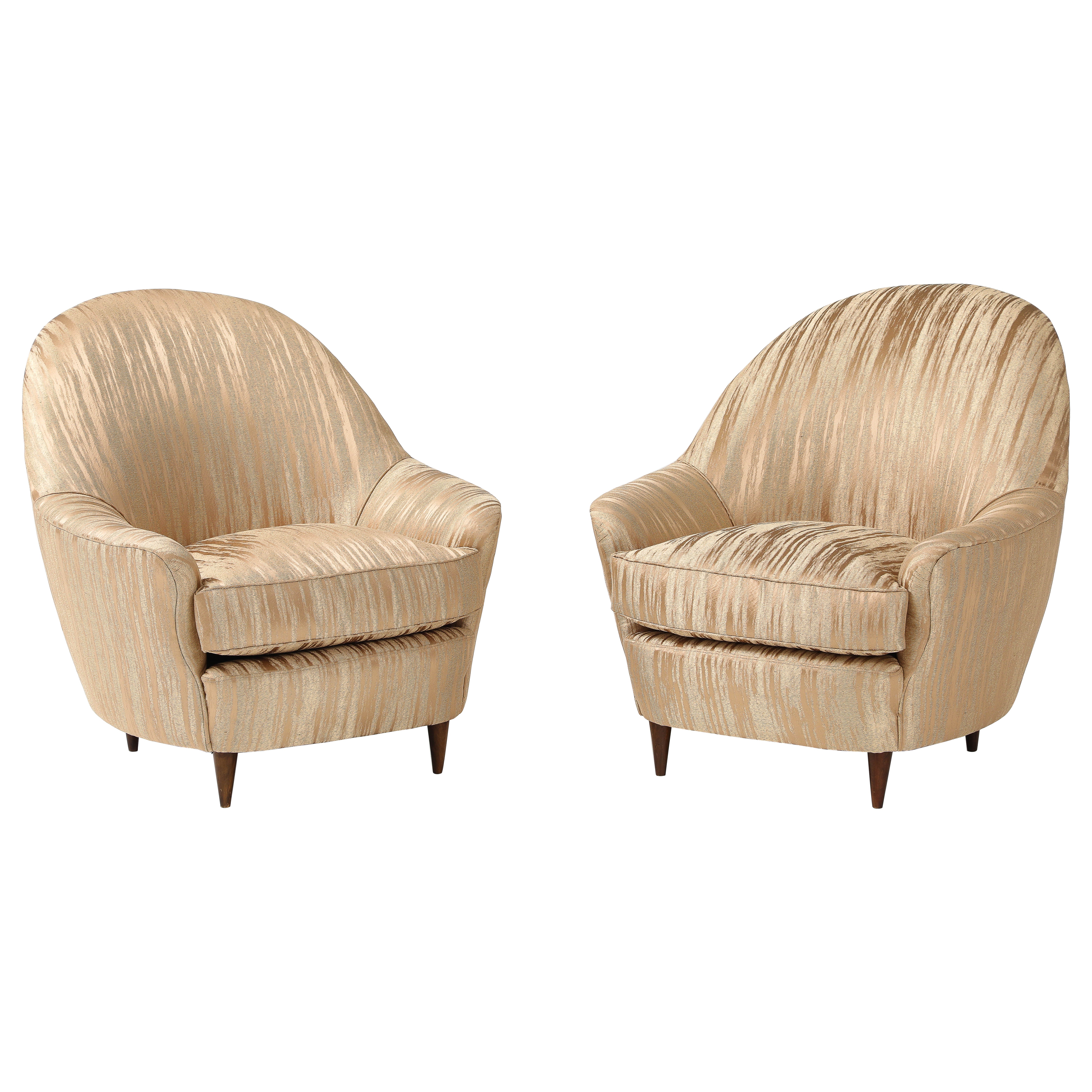 Gio Ponti Style 1950's Italian Lounge Chairs