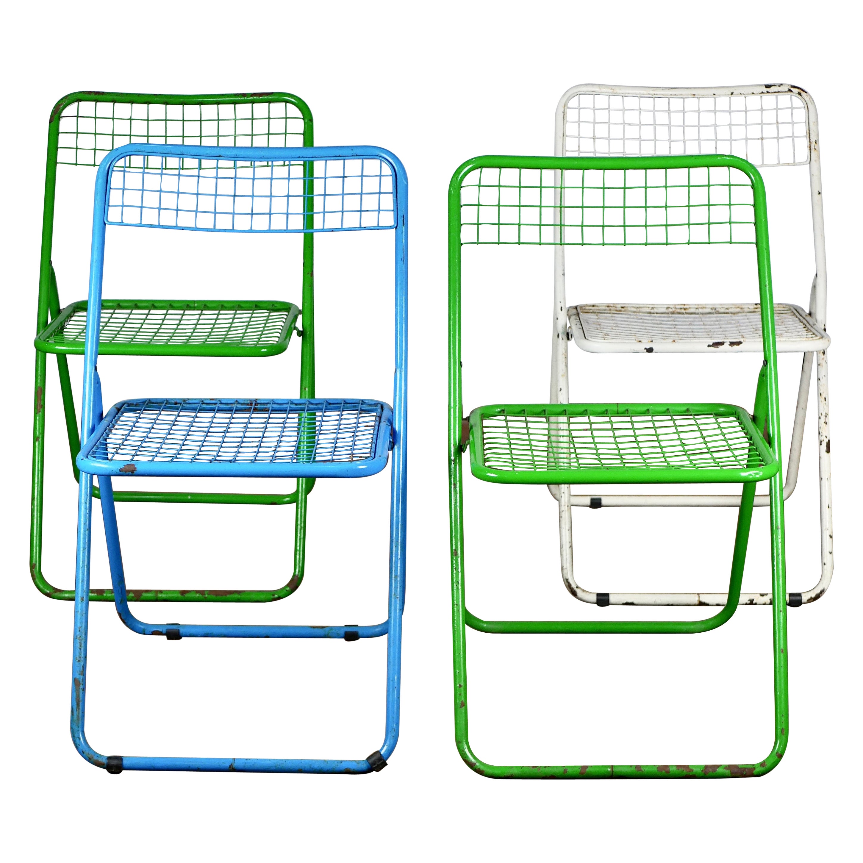 Set of 4 Folding Ted Net Chairs by Niels Gammelgaard for Ikea, 1980s