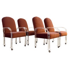 Vintage Lion in Frost Style Lucite Dining Chairs