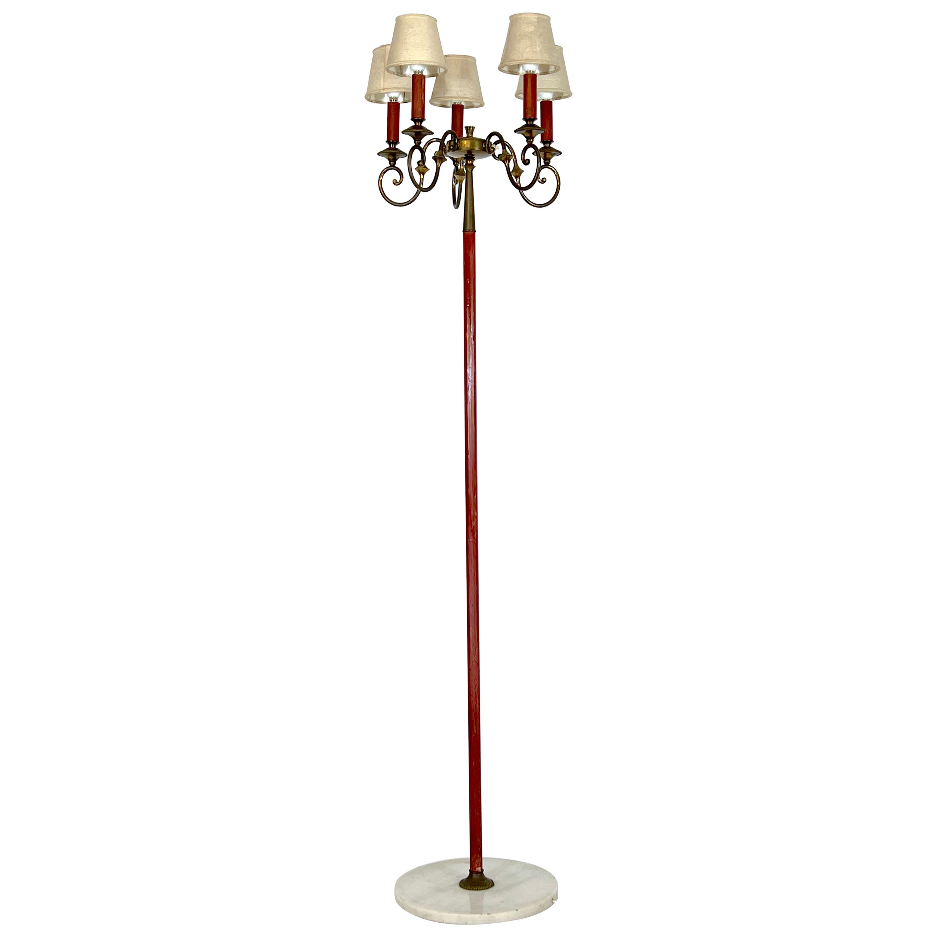 Arredoluce Monza, Brass Floor Lamp from 50s