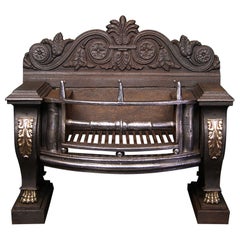 Grande grille de cheminée Sarcophagus d'époque Regency