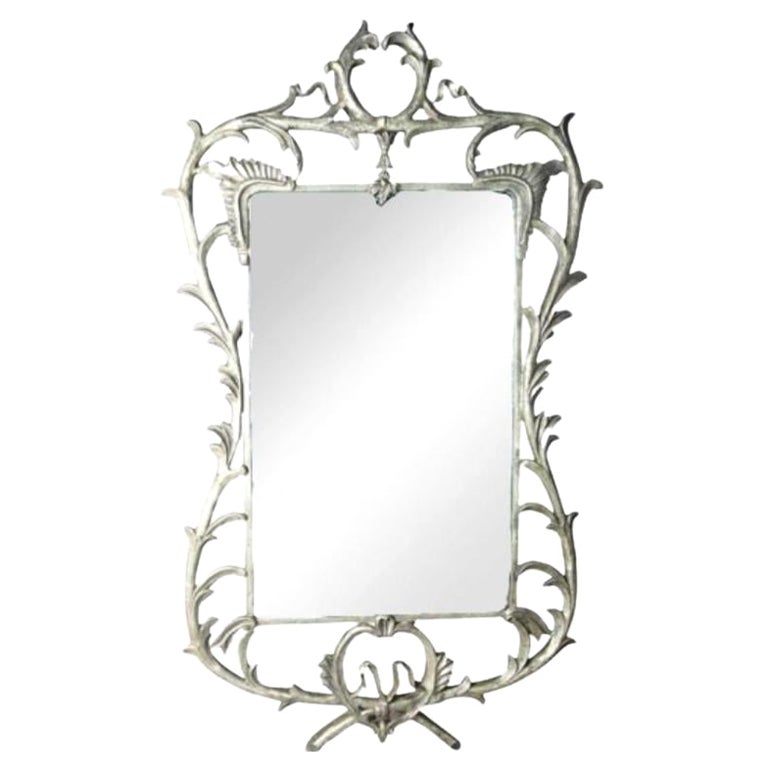Monumental Silver Overlay Mirror For Sale