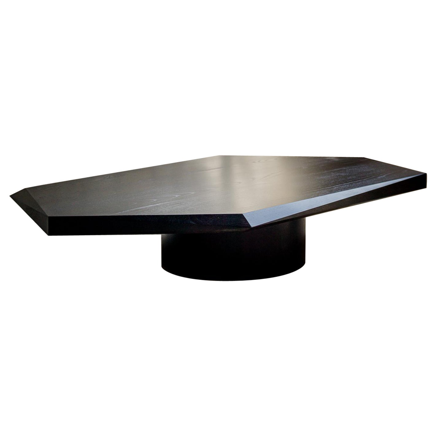 Contemporary Solid Black Ash Hera Coffee Table Small by Tim Vranken For Sale