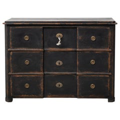 Antique Swedish Black Pine Bureau