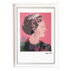 Litografía de edición limitada Reina Margarita II de Dinamarca, Andy Warhol, Arte
