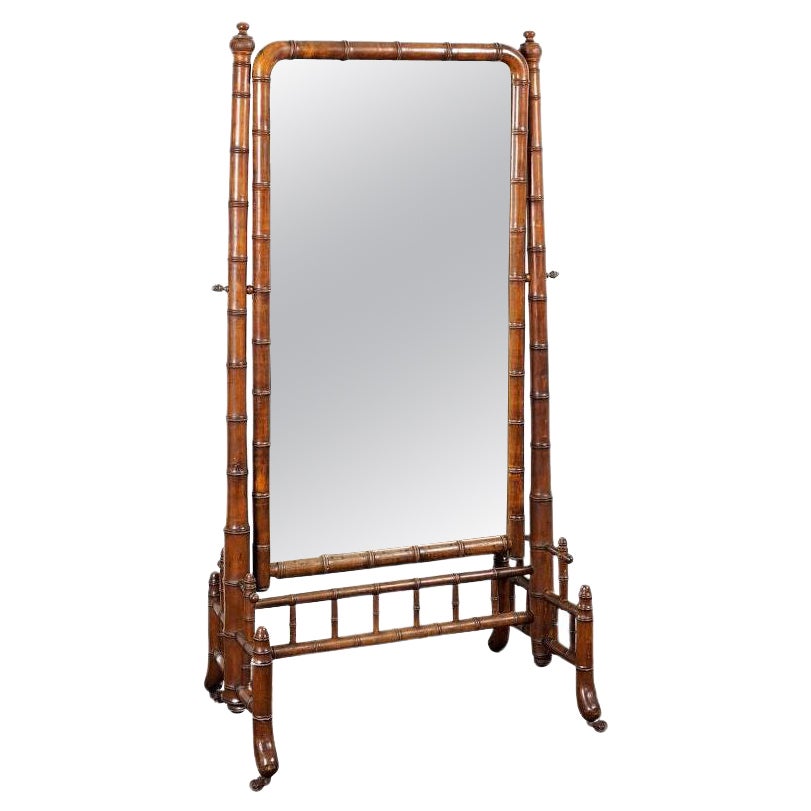 Brushed Nickel Mirrors with Hidden Casters at 1stDibs