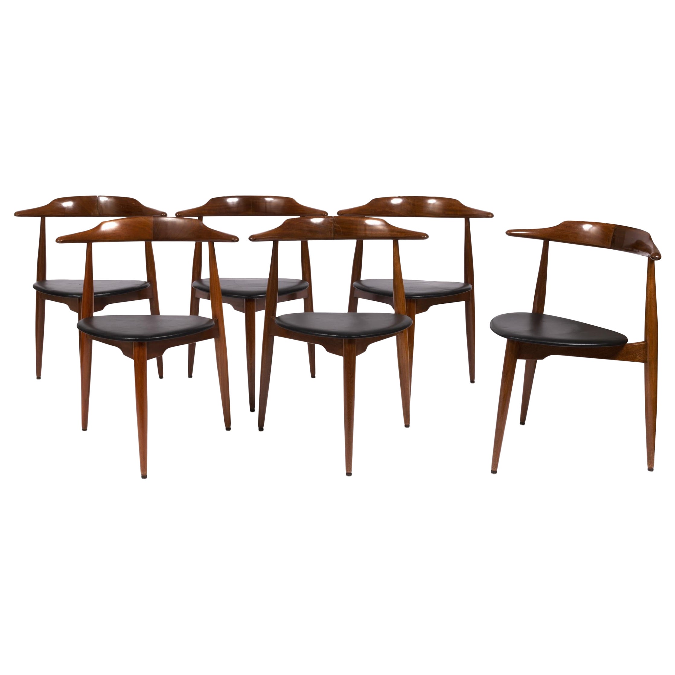 Ensemble de 6 chaises FH4103 par Hans J. Wegner pour Fritz Hansen, 1952 en vente