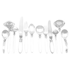 Danish Sterling Silver Canteen of Cutlery for Six Persons by Georg Jensen