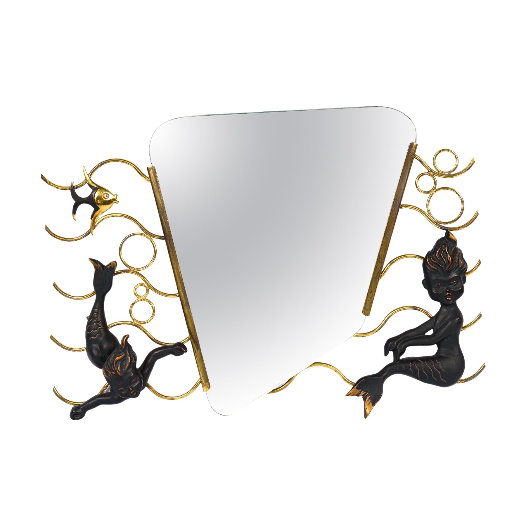 Wall Mirror by Walter Bosse, Around 1950s For Sale