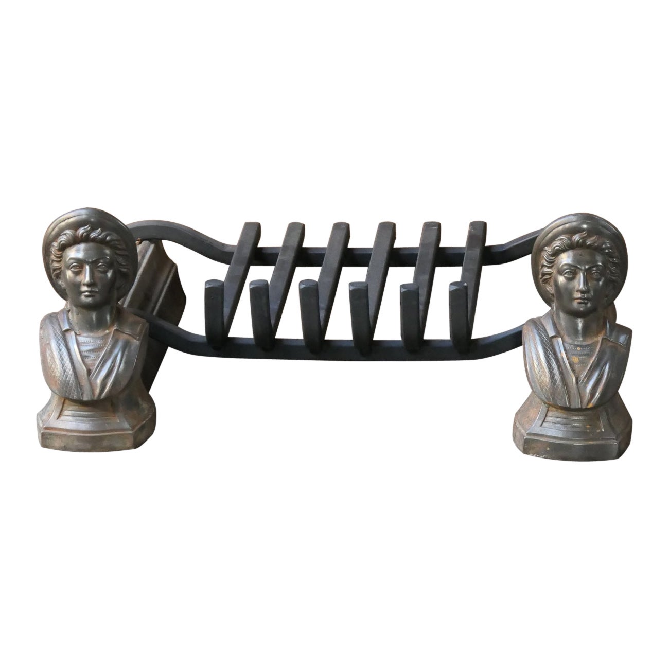 19th Century French Napoleon III Fire Grate, Fireplace Grate For Sale