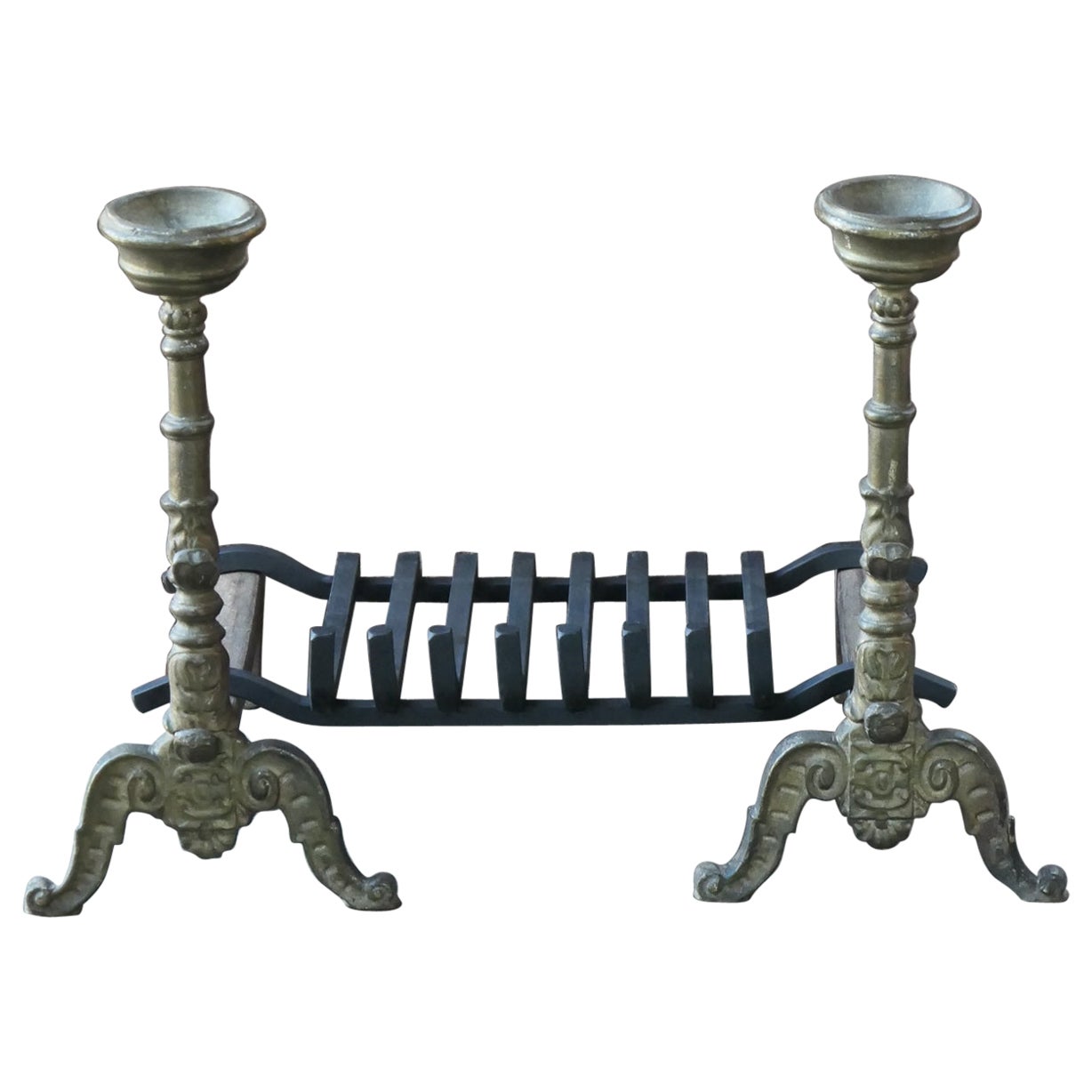 French Napoleon III Style Fire Grate, Fireplace Grate For Sale